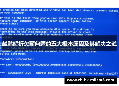 赵鹏解析欠薪问题的五大根本原因及其解决之道