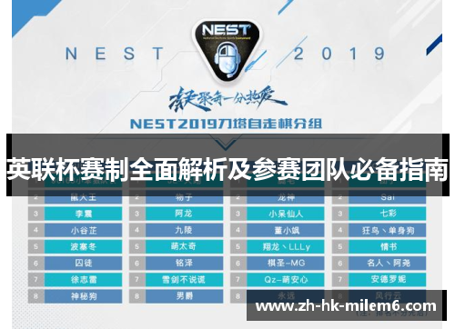 英联杯赛制全面解析及参赛团队必备指南